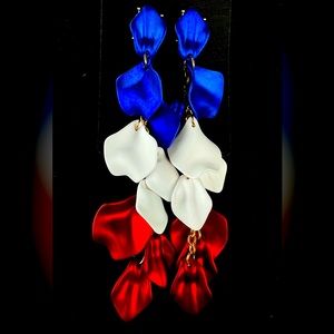 New Red, White and Blue dangle earrings